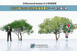 CSJ大神lumion自然库植物素材——鸡爪槭2棵