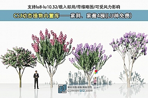 CSJ动态植物内置库——紫荆4棵(LU神免费)