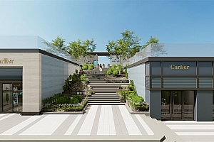 lumion11小区入口高差场景