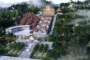 LUMION8道观动画场景SU模型PS效果图源文件一套