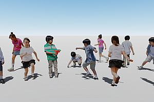 Lumion-2D亚洲人物 第三期(儿童48个)