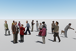 Lumion-2D亚洲人物 第八期(老人50个)