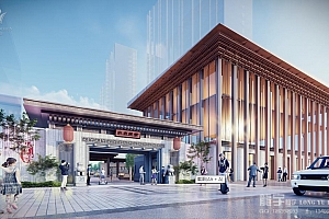 万科紫君售楼部入口Lumion10场景及参数模型文件带两个动态平衡车人物