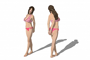 比基尼美女su模型两个